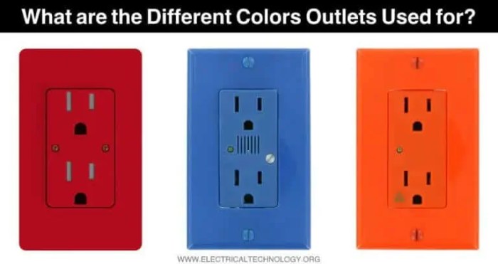 Which color outlets are preferred for vads