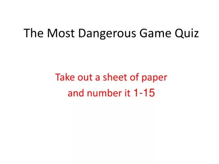 The most dangerous game quiz answers